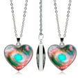 thumbnail image 3 of Fmlxio Initial Necklaces for Women Solar System Galaxy Double Sided Glass Universe Heart Pendant Necklace Up to 35% off, 3 of 7