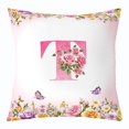 thumbnail image 1 of Erosebridal Letter Initial Throw Pillow Covers 22x22,Monogrammed Personalized Pillow Cases,Flower Decor, 1 of 7