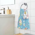 thumbnail image 3 of Yayeee 100% Cotton Hand Towels for Bathroom 16" x 28" Soft Absorbent Kitchen Towel, Easter Bunny Pattern, 3 of 7