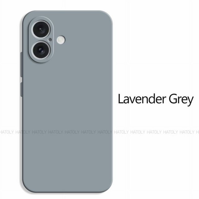 For iPhone 16 Case For iPhone 16 Plus 16 Pro Max Cover TPU Shockproof Liquid Silicone Phone Case Protective Cover For iPhone 16 LavenderGrey For iPhone 16 ProMax