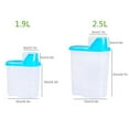 thumbnail image 3 of 4pcs Coarse Cereals Storage Box Organizer Plastic Grains Dried Food Storage Case Container 1.9L, 3 of 9
