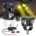 thumbnail image 2 of conjunto de lámparas Luces antiniebla LED para motocicleta, 120 W, 18000 lm, 6 modos de iluminación, luces auxiliares LED con kit de arnés de cableado y soportes de montaje compatibles con tractor, ca, 2 of 8