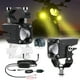 thumbnail image 2 of conjunto de lámparas Luces antiniebla LED para motocicleta, 120 W, 18000 lm, 6 modos de iluminación, luces auxiliares LED con kit de arnés de cableado y soportes de montaje compatibles con tractor, ca, 2 of 8
