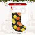 thumbnail image 4 of Balery Orange Lemon Pattern Christmas Stockings with Initials, 18" Large Knit Christmas Stocking,Xmas Stocking for Kids, Holiday and Family Stocking, 4 of 7