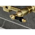 thumbnail image 2 of Kingston Brass KS1247PKL Duchess Double-Handle Wall-Mount Bridge Kitchen Faucet, Brushed Brass, 2 of 7