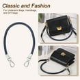 thumbnail image 4 of Uxcell Leather Purse Strap, 2Pack 50cm Short Leather PU Braided Purse Replacement Handle(Dark Blue Strap + Silver Clasp), 4 of 6