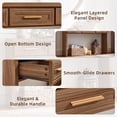 thumbnail image 5 of Joaxswe 47" Solid Wood Console Table, Farmhouse Entryway Table with 3 Drawers, Sofa Console Behind the Couch for Living Room, Hallway, Brown, 5 of 8