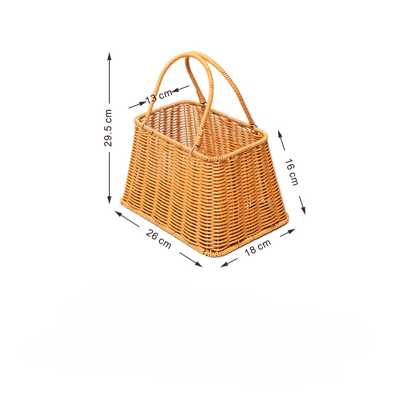 KUNPENG Easter Basket, Woven Picnic Basket, Animal Shaped Pig & Rabbit Rattan Gift Basket, Decorative Nursery Storage for Fruit & Snacks, Photography Props, 10"x7"x11"
