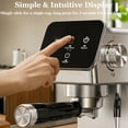 thumbnail image 5 of Espresso Machine 20 Bar, Rapid Cold Brew, Stainless Steel Coffee Machine with 40oz Removable Water Tank for Cappuccino, Latte, Silver, 5 of 11