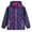 Navy Star(lining:fleece), variant on Girls Rain Jackets Lightweight Waterproof Hooded Raincoats Windbreakers for Kids,Sizes 4-14