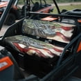 thumbnail image 3 of ZIATUBLES UTV Seat Covers 2 Pack, American Flag Southern Alligator Print Waterproof Front Bench Seat Protectors Compatible with Kawasaki Mule 3000 4000, Fade Wear Resistant UTV Decor Accessory Part, 3 of 8
