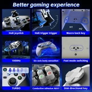 Wireless Game Controller,Bluetooth PC Cotroller Compatible with PC,Android/IOS,Mac,Switch,Steam,with Hall Joystick Trigger,Black