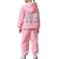 thumbnail image 4 of WOYY Toddler Girls Hearts Print Hoodie and Jogger Sweatpants Set 2Pcs Outfits, Sizes 2-3T, 4 of 6