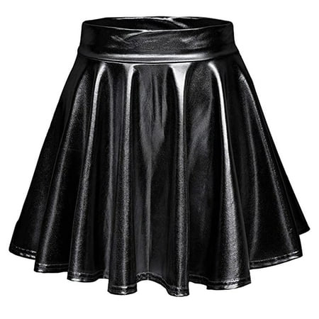 

gvdentm Womens Skirts Knee Length Shiny Women s Fashion Pleated A-Line Flared Table Skirts for Rectangle Tables 8ft