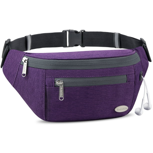 Entchin Fanny Pack for Women Men with 4 Pockets Waist Pack Crossbody Bum Bags