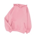 thumbnail image 3 of UAMVSH 2 Pack Sweatshirts for Women Trendy Athletic Hooded Pullover Solid Color Loose Hoodie Casual Long Sleeve Tee Tops(X-Large,Pink), 3 of 4