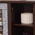 thumbnail image 5 of Demi Bonn Cherry 70" TV Stand - 2-Door Storage, Faux Stone Media Console, 5 of 7