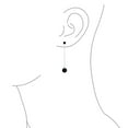 thumbnail image 3 of Bling Jewelry Womens Simple Gemstone Dangle Earrings with Black Onyx or Green Jade in Sterling Silver, 3 of 4