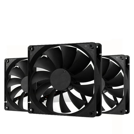 Pano-Mounts 140mm Computer Case Fan High Performance Standard Square 4pin Connector 12V DC CPU PWM Cooling Fan 3-Pack Black price history on PriceWatchPro
