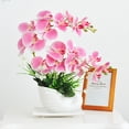 thumbnail image 4 of Orquídea artificial Yuarrent maceta Bonsai Decoración rosa, 4 of 6
