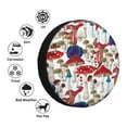 thumbnail image 4 of Naloa Colorful Mushrooms (2) PVC Leather Spare Tire Wheel Cover for Car Truck SUV Camper Trailer Universal Fit many size15 inch, 4 of 6