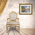 thumbnail image 3 of Frank, Assaf 18x15 Gold Ornate Wood Framed with Double Matting Museum Art Print Titled - Trees by a lake, 3 of 4