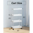 Walmart 4Tier Rolling Cart, Craft Utility Organizer with Wheels