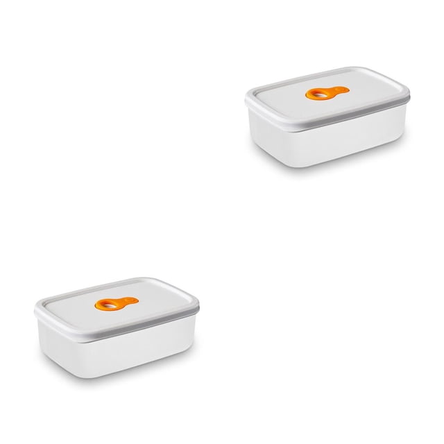 ZheElen Fridge Organizer Plastic Bins with Lid Microwave Safe Box Clear Leftover Container Sustainable Preservation holder 310L 2Set