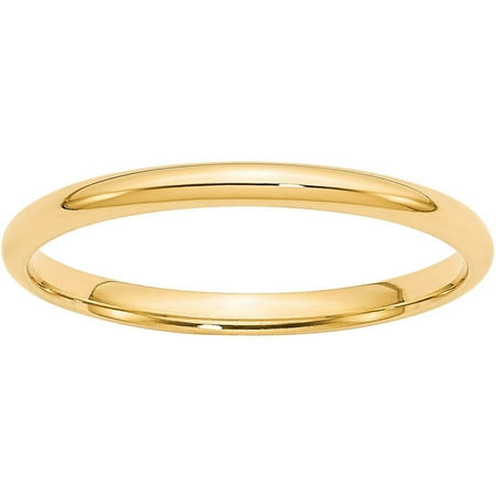 Yellow Gold Kids Ring - 10KY 2mm LTW Comfort Fit Band Size 7