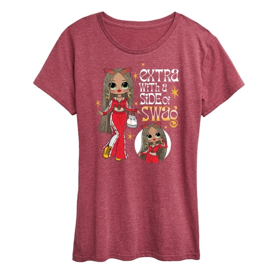 LOL OMG! Fashion Dolls - Extra w/ a Side of Swag - Women's Short Sleeve Graphic T-Shirt