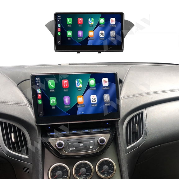 ZWNAV 9.66 inch Car Radio for Hyundai Rohens Genesis Coupe 2012 Multimedia Player Stereo GPS Navigation RDS DSP 5G Carplay Auto WIFI Android 14