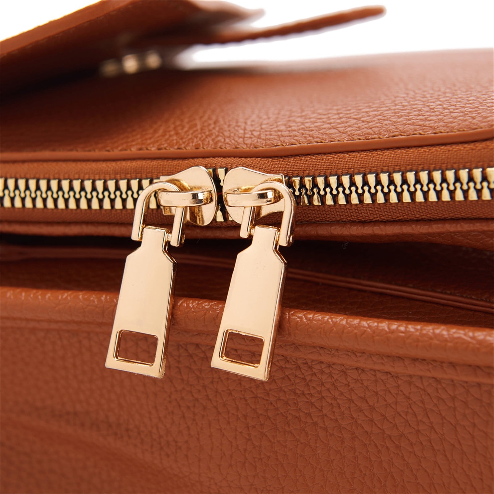 Fnyoxu Women's Full Grain Leather Crossbody Purse with Built-in RFID Wallet - Lightweight Large Capacity Bag with Keychain & Adjustable Strap, 6.3x2.8x8.1in
