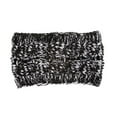 thumbnail image 2 of Qarigey Diadema de invierno para mujer, orejeras anchas de ganchillo tejidas a prueba de viento, suministros de Motor, accesorios de Accesorio para el cabello Negro+Blanco, 2 of 6