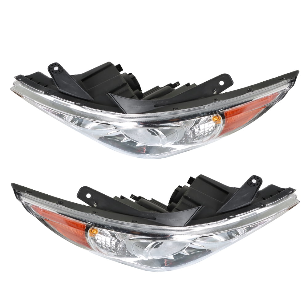 Labwork 2pcs Headlights Assembly Headlamps Housing L&R Fit for 2011 2012 2013 2014 Hyundai Sonata