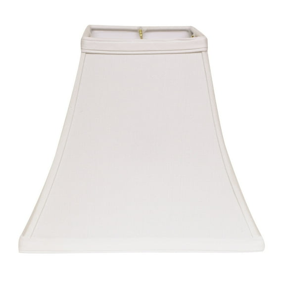 Slant Square Bell Hardback Lampshade with Washer Fitter, White