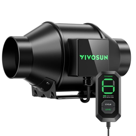 Ventilador de conducto en línea VIVOSUN G4 AeroZesh con controlador de velocidad 195 m³/h