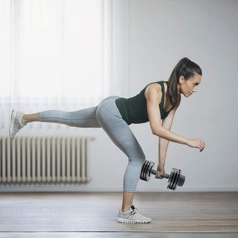 Ativafit Adjustable Dumbbell 27.5 Pound Fitness Dial Dumbbell with Handle and Weight Plate for Home Gym 1 Piece Walmart