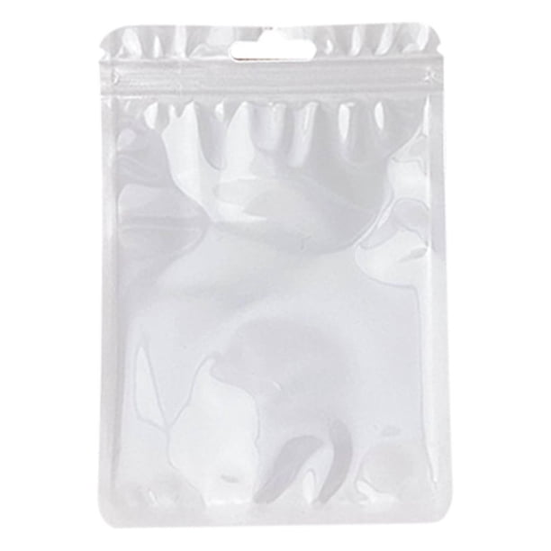Wosthever 100 Unids Bolsas Bolsas Embalaje Macaron Sellado Maquillaje Embalaje Almacenamiento Collar Exhibición Moda Cutely Almacenamiento y organización del hogar Blanco