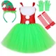 thumbnail image 5 of Disfraz de Grinch para niños, conjunto de vestido tutú de Papá Noel de Navidad, disfraces de monstruo peludo verde para niñas pequeñas, ropa de fiesta de Navidad de Halloween, 5 of 5