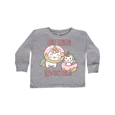 

Inktastic My Mimi Loves Me Gift Toddler Boy or Toddler Girl Long Sleeve T-Shirt