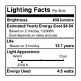 thumbnail image 3 of Bulbrite 862783 4.5W Dimmable T6 Shape 2700K Filament Candelabra E12 Base LED Bulb, Clear - Pack of 4, 3 of 5