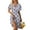 Navy, variant on Deep V-Neck Floral Dress Women's Summer Loose Beach Vacation Casual Short Sleeve Elegant Shirt Dress with Pockets,Beige L
