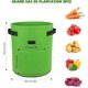 thumbnail image 3 of Bolsa para plantas de 3 uds., bolsa para cultivo de plantas de 7 galones, bolsa para verduras con solapa y asas, 3 of 5