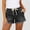 🔥 Black, variant on Sentmoon Women Denim Shorts Stretchy High Waist Shorts Jean with Pockets Trendy Solid Color Drawstring Loose Fit Casual Shorts for Women S-2XL