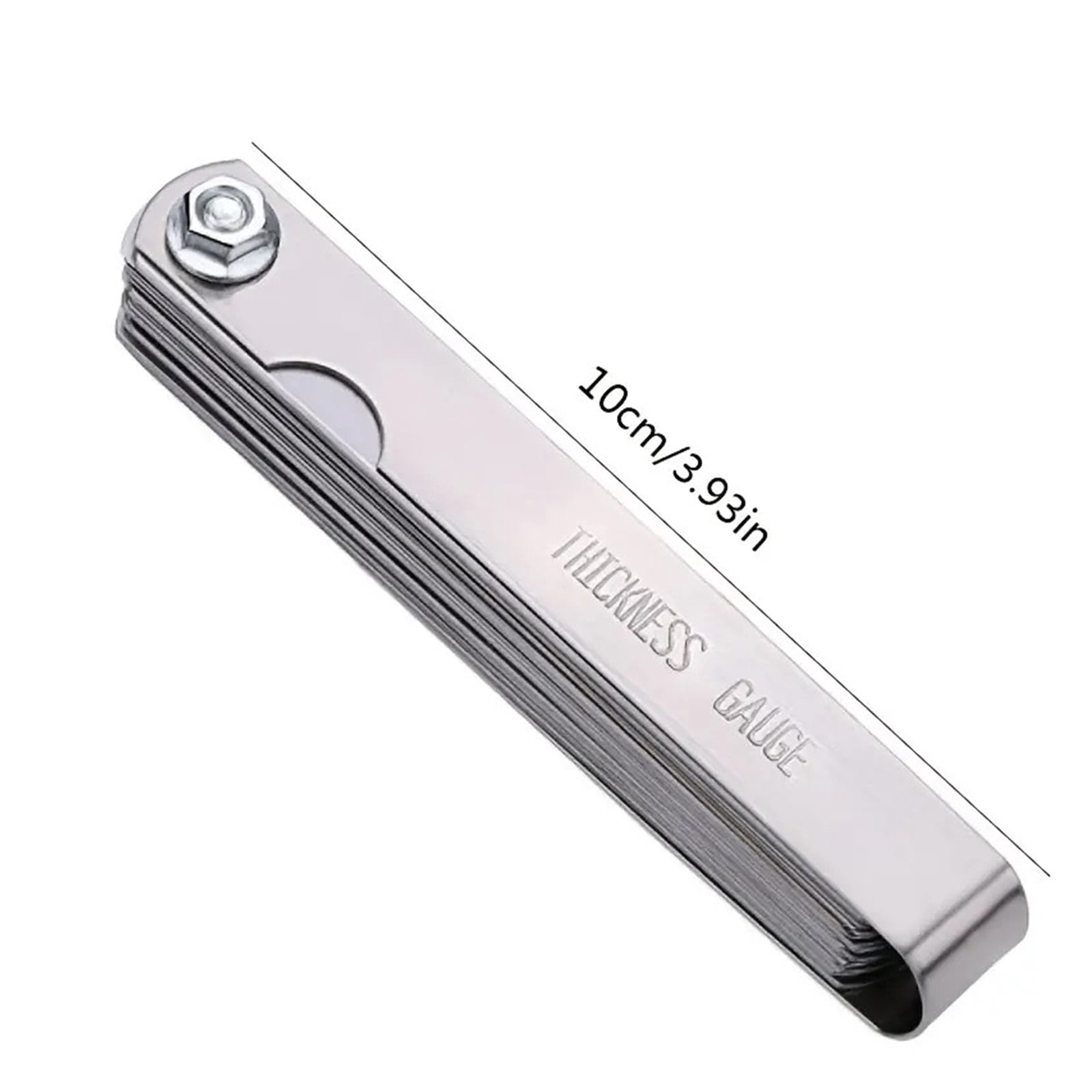 32 Blades Alloy Range Finder Feeler Gauge Valve Teaching Feeler Gauge 0.04-0.88 Mm Gap Copper Sheet Measuring Tool ,Easy to Use