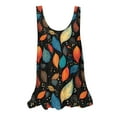 thumbnail image 2 of Qulqfy Tank Top for Women Flowy Blue Floral Beach Summer Shirts Sleeveless Spring Crew Neck Camisole Women Tops L, 2 of 4