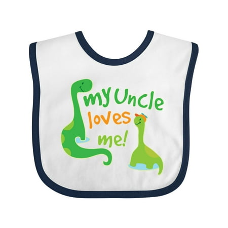 

Inktastic My Uncle Loves Me Gift Baby Boy Bib