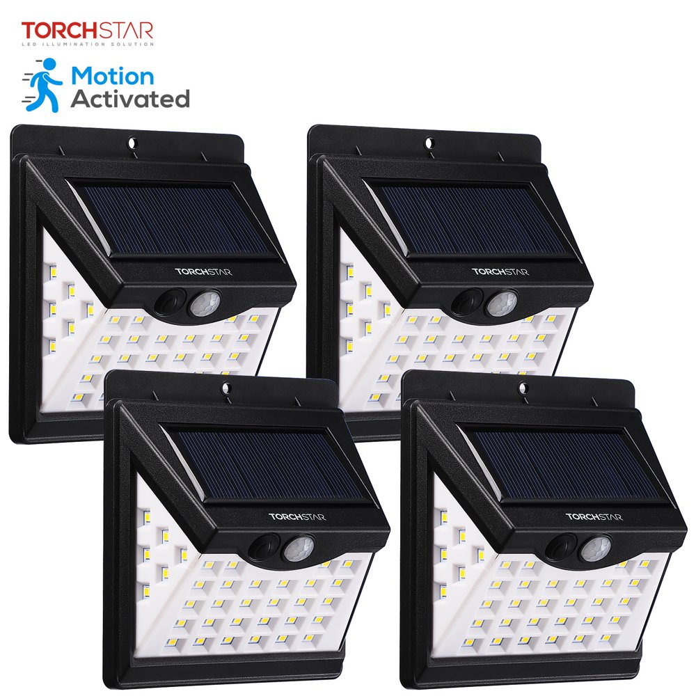TORCHSTAR 40 LED Outdoor Solar Lights, Wireless Solar Motion Sensor