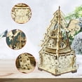 thumbnail image 4 of Wooden Puzzle Music Box Wooden Model Music Box Creative 3D Wooden Puzzle Model Building Kit for Kids Gift, 4 of 10