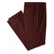 Perry Ellis Men's Solid Tech Pant Big Size, Port/DFB, 44W X 30L